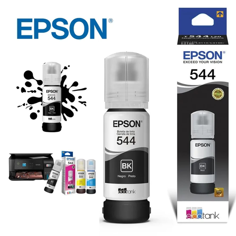 Botella de Tinta Epson 544 Negro