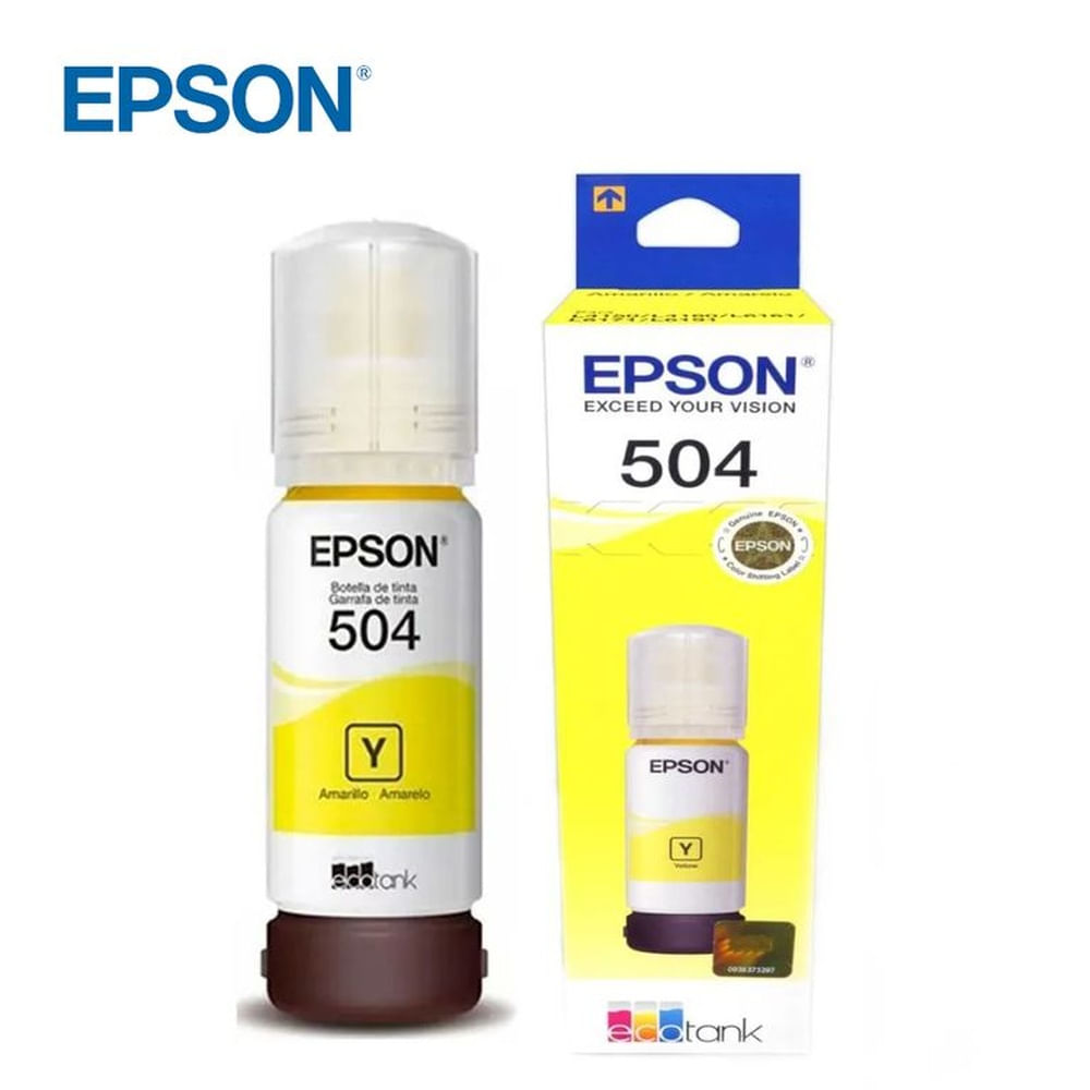 Botella de Tinta Epson 504 Yellow L4150/L4160/L4260/L6171/L6270