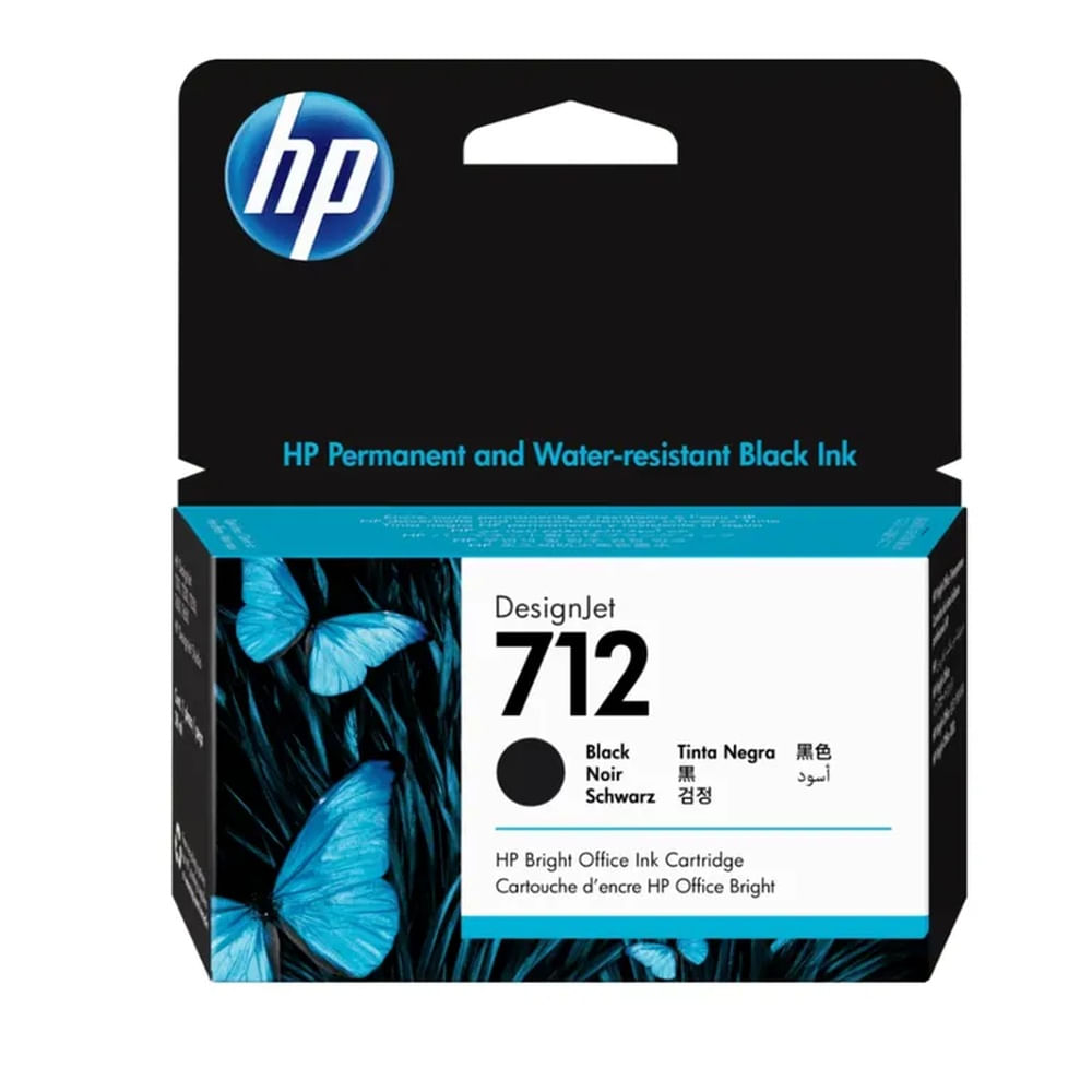 Cartucho de Tinta HP DesignJet 712 Negro de 80 ml