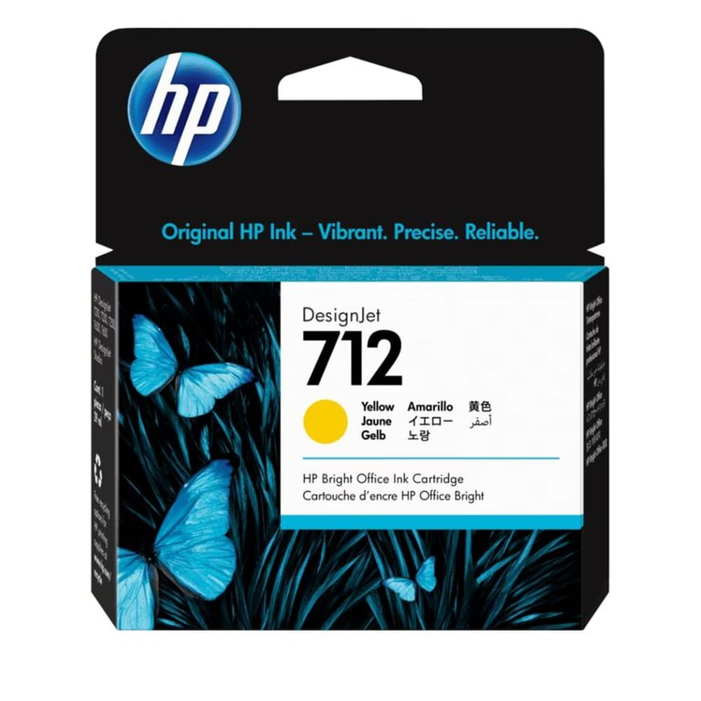 Cartucho de Tinta HP DesignJet 712 Amarillo de 29 ml