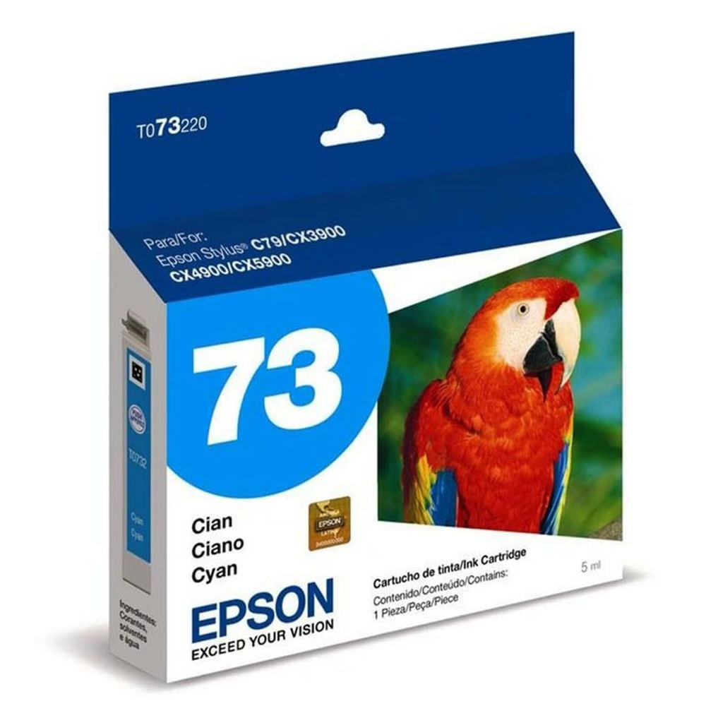 TINTA EPSON 73N CIAN ORIGINAL
