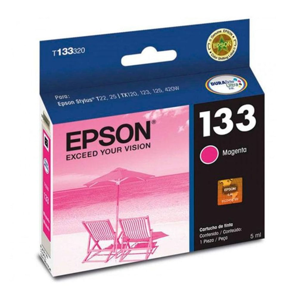Tinta Cartucho Epson 133 Magenta