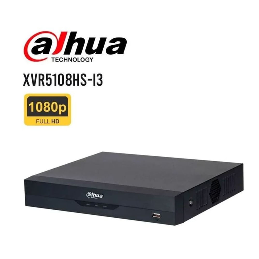 DVR DAHUA 8 CANALES ( XVR5108HS-I3 ) HDCI FHD 1080P HDD MAX 10TB