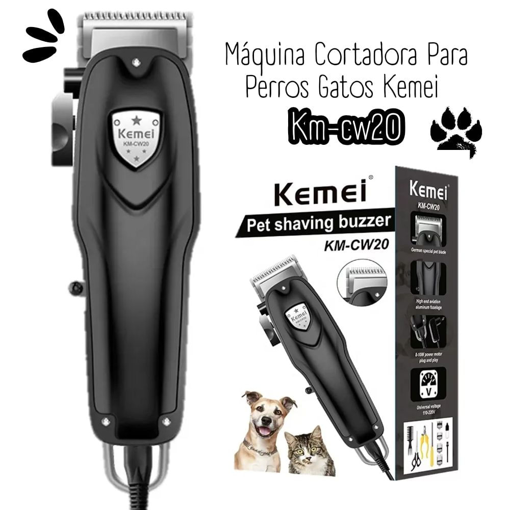 MAQUINA DE MASCOTA KEMEI KM-CW20 NEGRO MAQUINA DE MASCOTA KEMEI KM-CW20 NEGRO