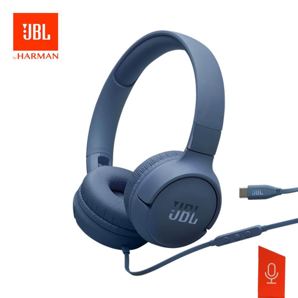 Audífono JBL Tune 520C USB-C On-Ear Pure Bass Azul