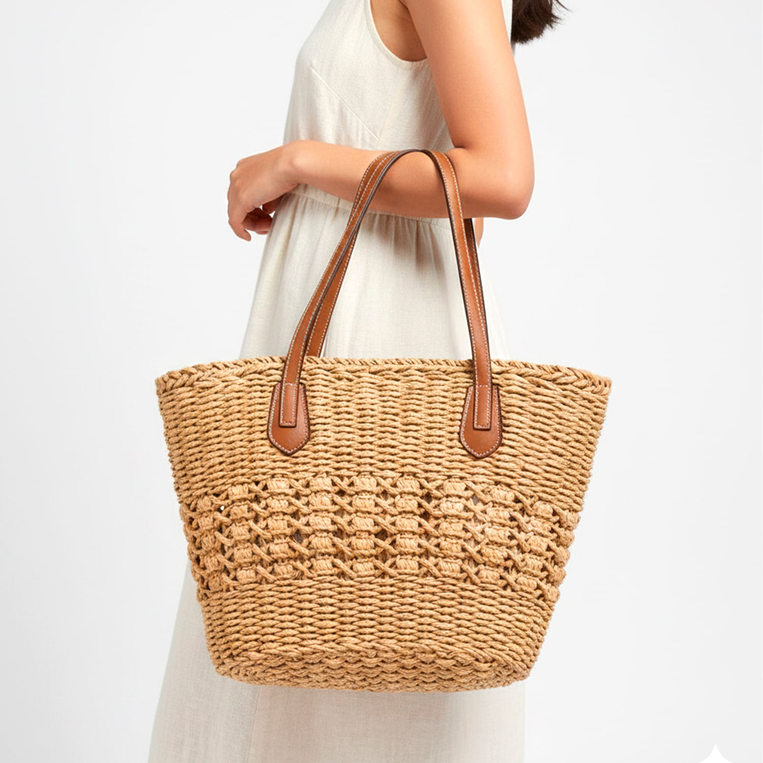 Cartera De Playa Malabar Delfi Paja Grande