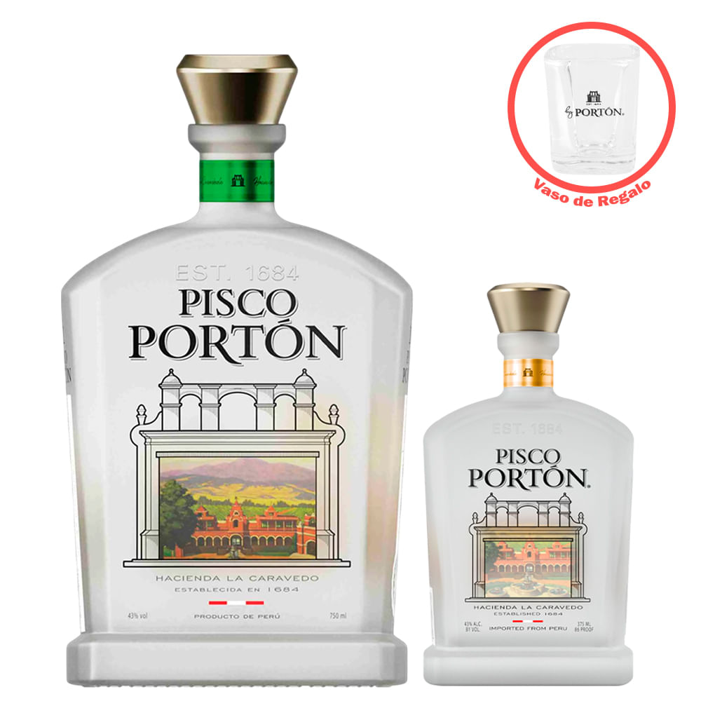 Pisco Mosto Verde Italia 750ML + Pisco Torontel 375ML Porton