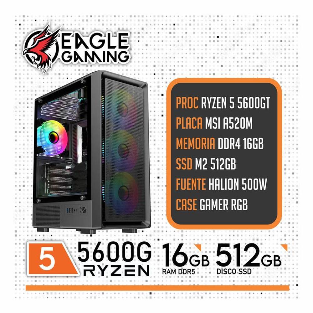 COMPUTADORA GAMER RYZEN 5 5600G RAM 16GB- SSD 500GB-GRAFICA VEGA 7 2GB COMPUTADORA GAMER RYZEN 5 5600G RAM 16GB- SSD 500GB-GRAFICA VEGA 7 2GB