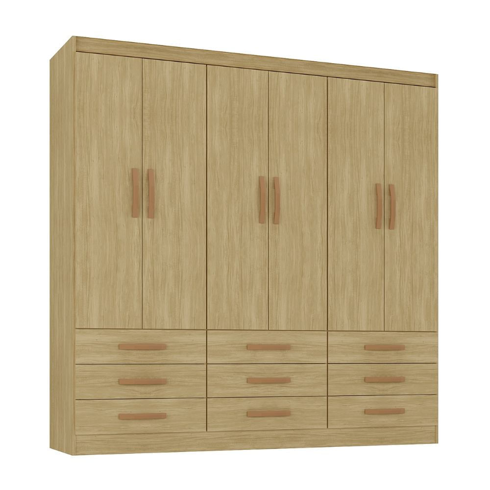 Ropero Berlin 6 Puertas 9 Cajones Almendra Promart Ropero Berlin 6 Puertas 9 Cajones Almendra Promart