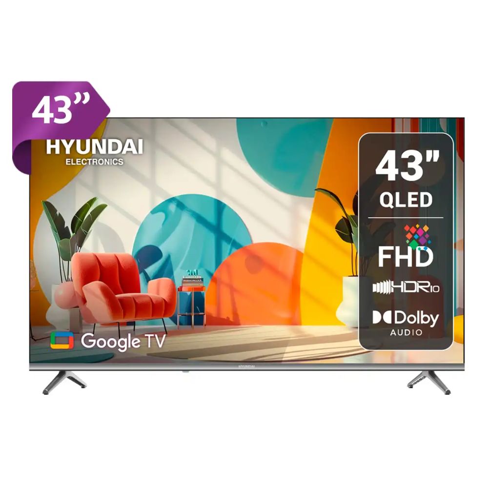 TELEVISOR QLED HYUNDAI  QLED 43 SMART TV GOOGLE HYLED4326QG