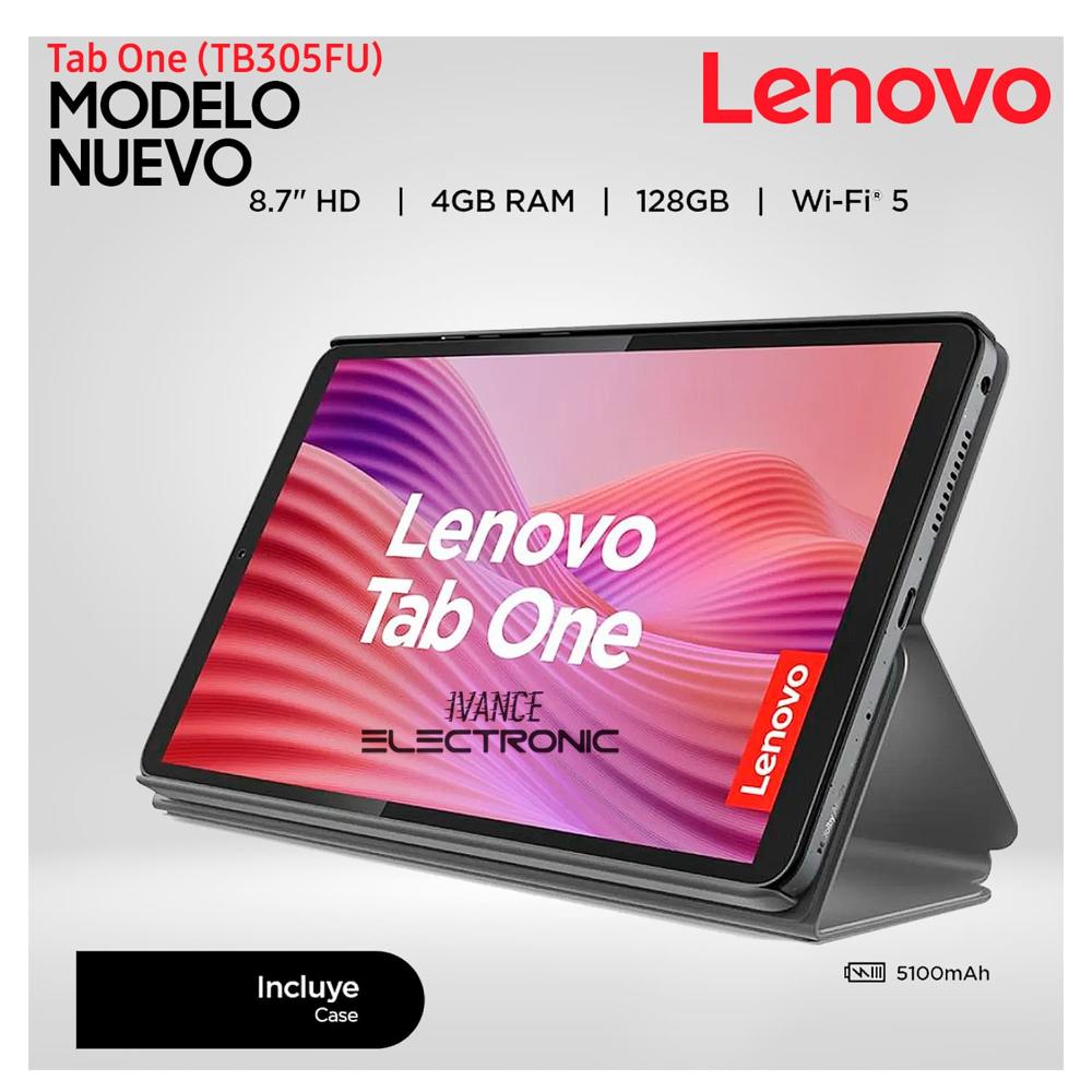 Tablet Lenovo TB305FU Tab One - Folio Case 8.7 HD WiFi 4GB-128GB Luna Gris