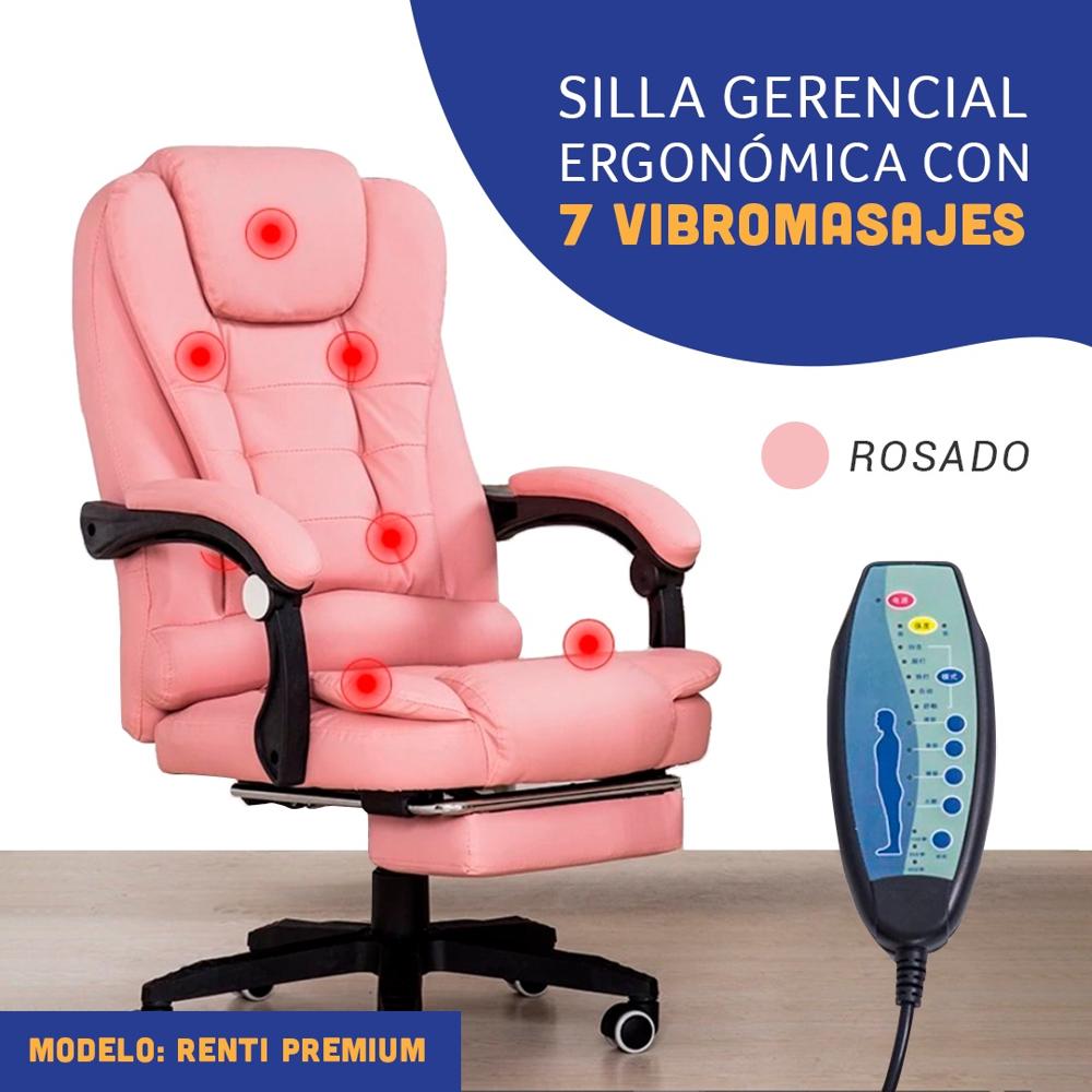 Silla Ergonómica con 7 Vibromasajes Premium, Reclinable y Ajustable color Palorosa Silla Ergonómica con 7 Vibromasajes Premium Reclinable y Ajustable color Palorosa Silla Ergonómica con 7 Vibromasajes Premium, Reclinable y Ajustable color Palorosa Silla Ergonómica con 7 Vibromasajes Premium Reclinable y Ajustable color Palorosa