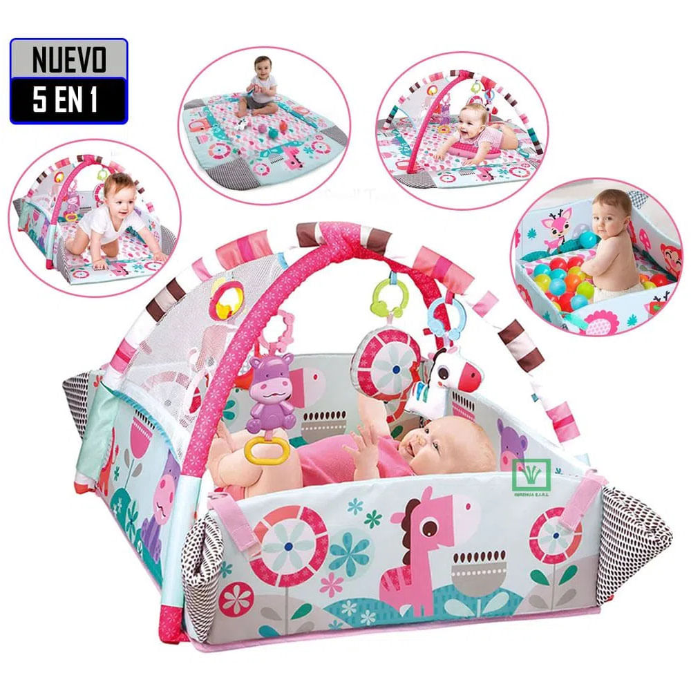 Gimnasio Musical 5 en 1 con Pelotas Rosado Gimnasio Musical 5 en 1 con Pelotas Rosado