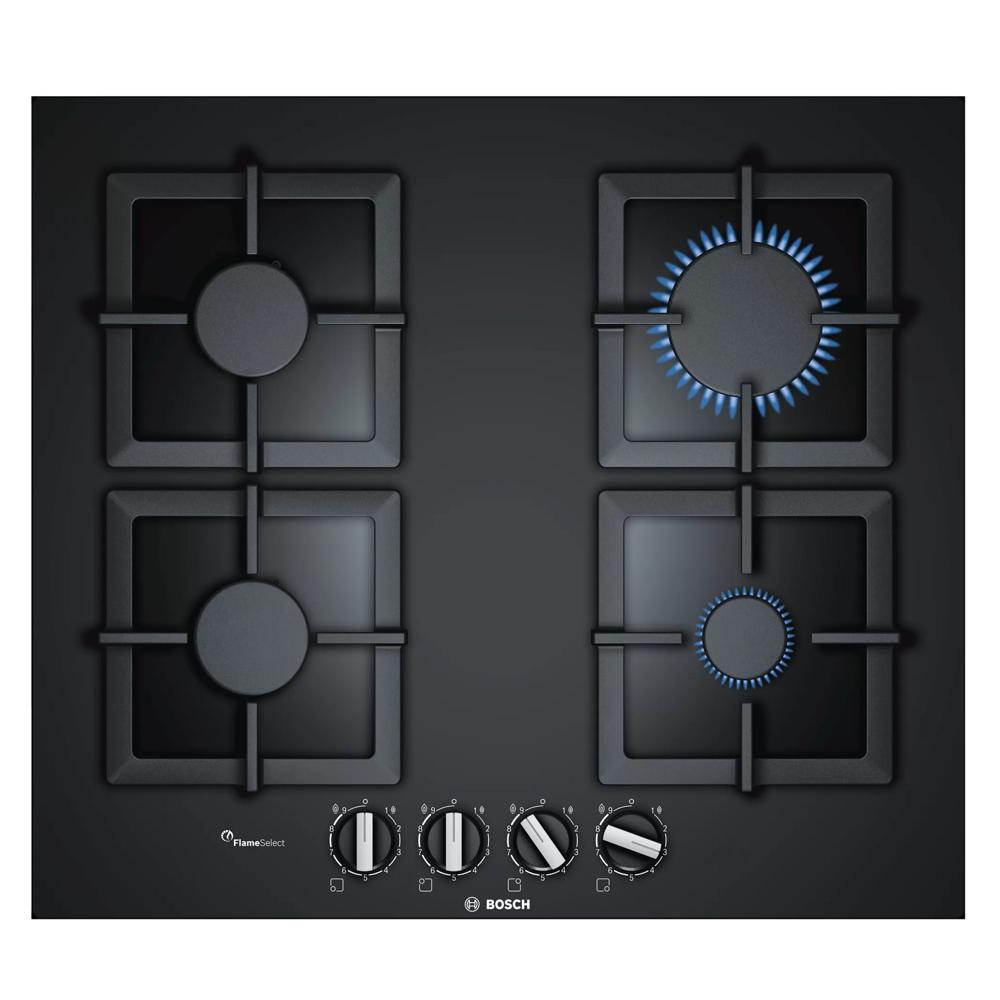 Cocina Bosch PPP6A6B20 Empotrable a Gas 60 cm Vidrio Templado Negro Cocina Bosch PPP6A6B20 Empotrable a Gas 60 cm Vidrio Templado Negro