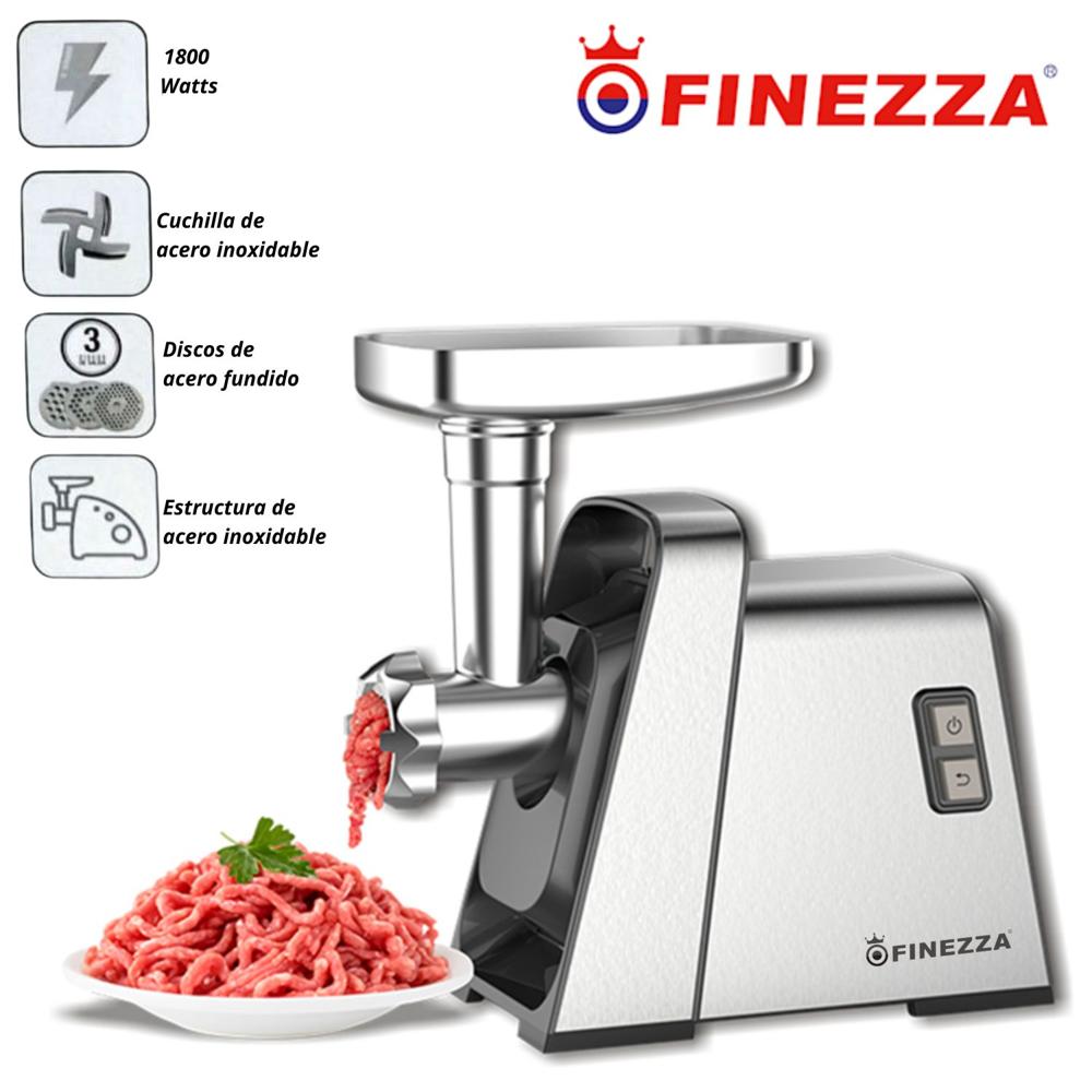 Moledor de Carne Finezza Eléctrica FZ-102MC Potencia 1800 Watts Gris