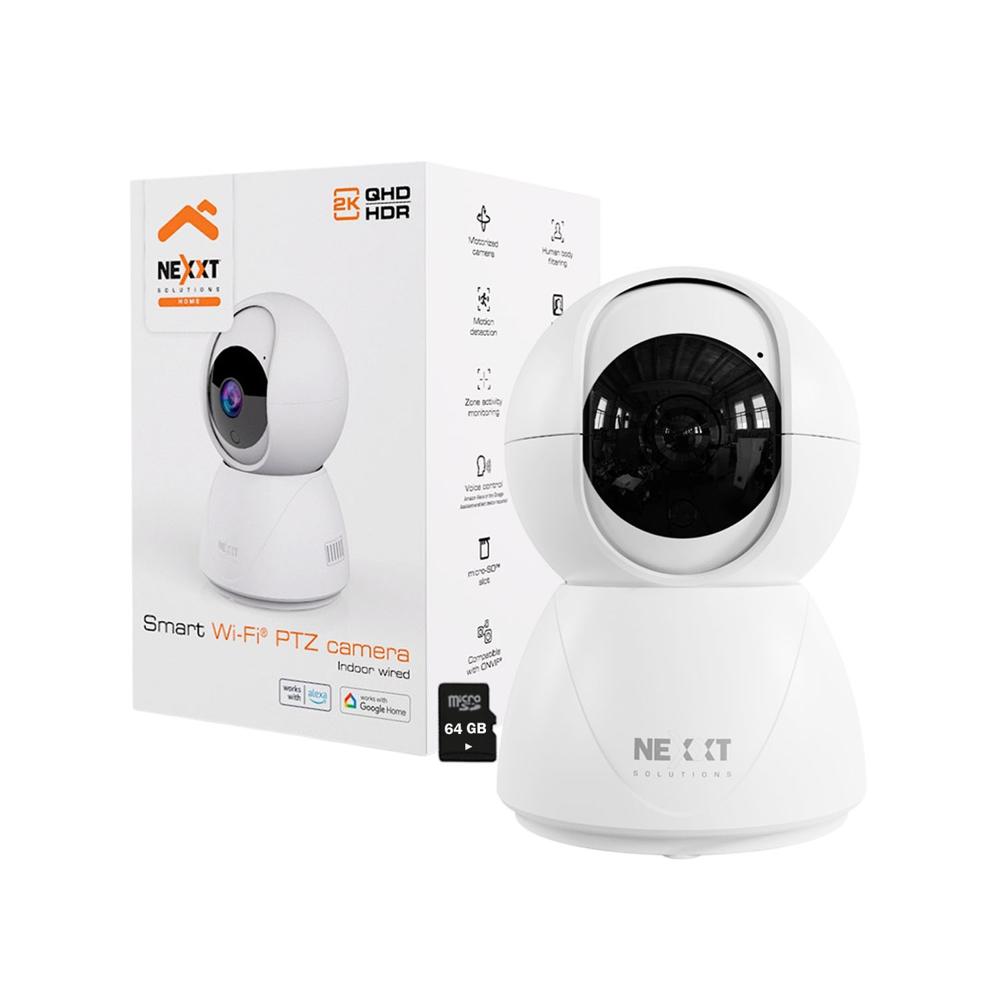 Cámara Inteligente NHC-IP11 2K 3MP Nexxt Detección Humana Sonido Control Voz ONVIF 64GB