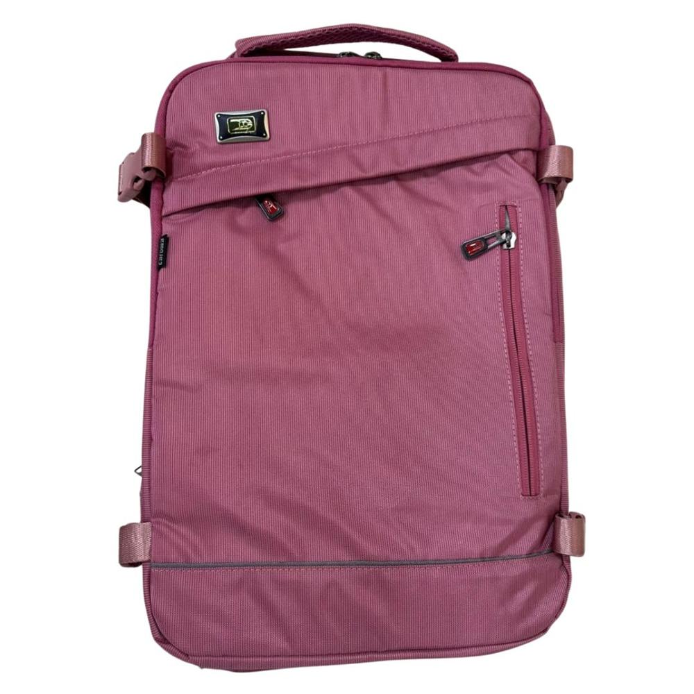Mochila Viajera Con Zapatera Equipaje De Mano Viene Clave Y Usb De Cabina Premium rosado