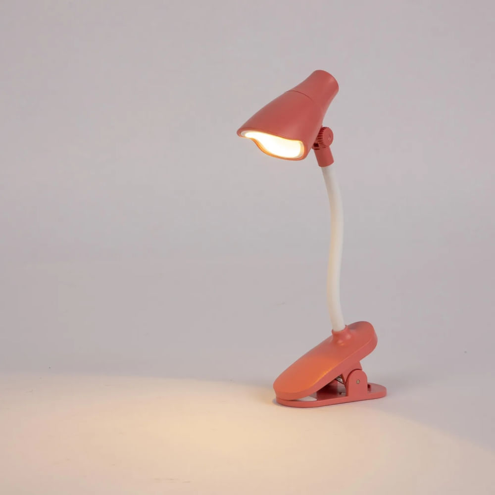 Lámpara de Escritorio LED Roja Compacta y Moderna para Oficina y Estudio