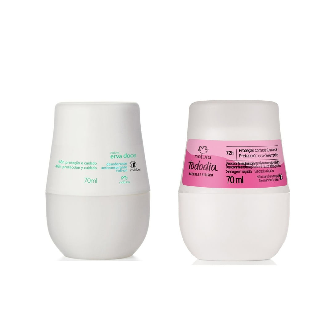 Duo desodorantes roll on erva doce y acerola 70ml