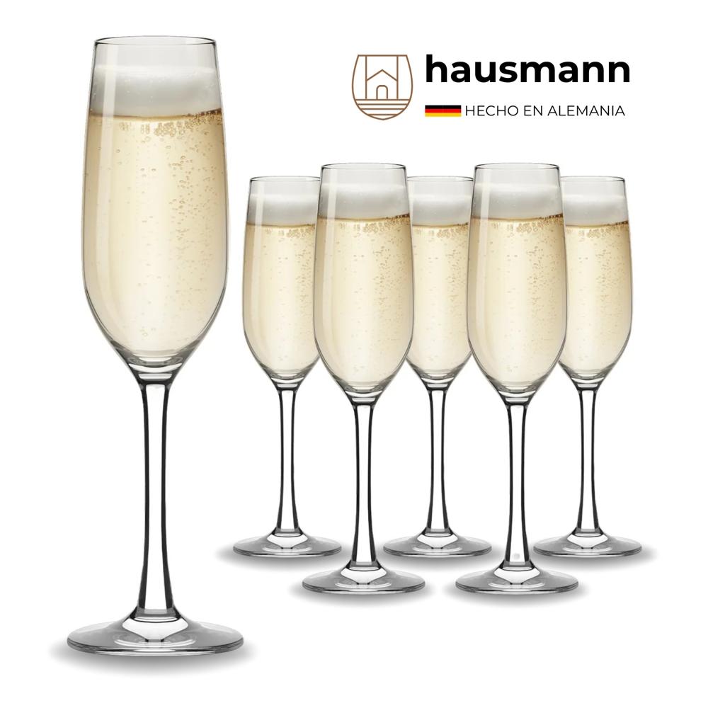Set 12 Copas Hausmann Flute Champagne 244 ml