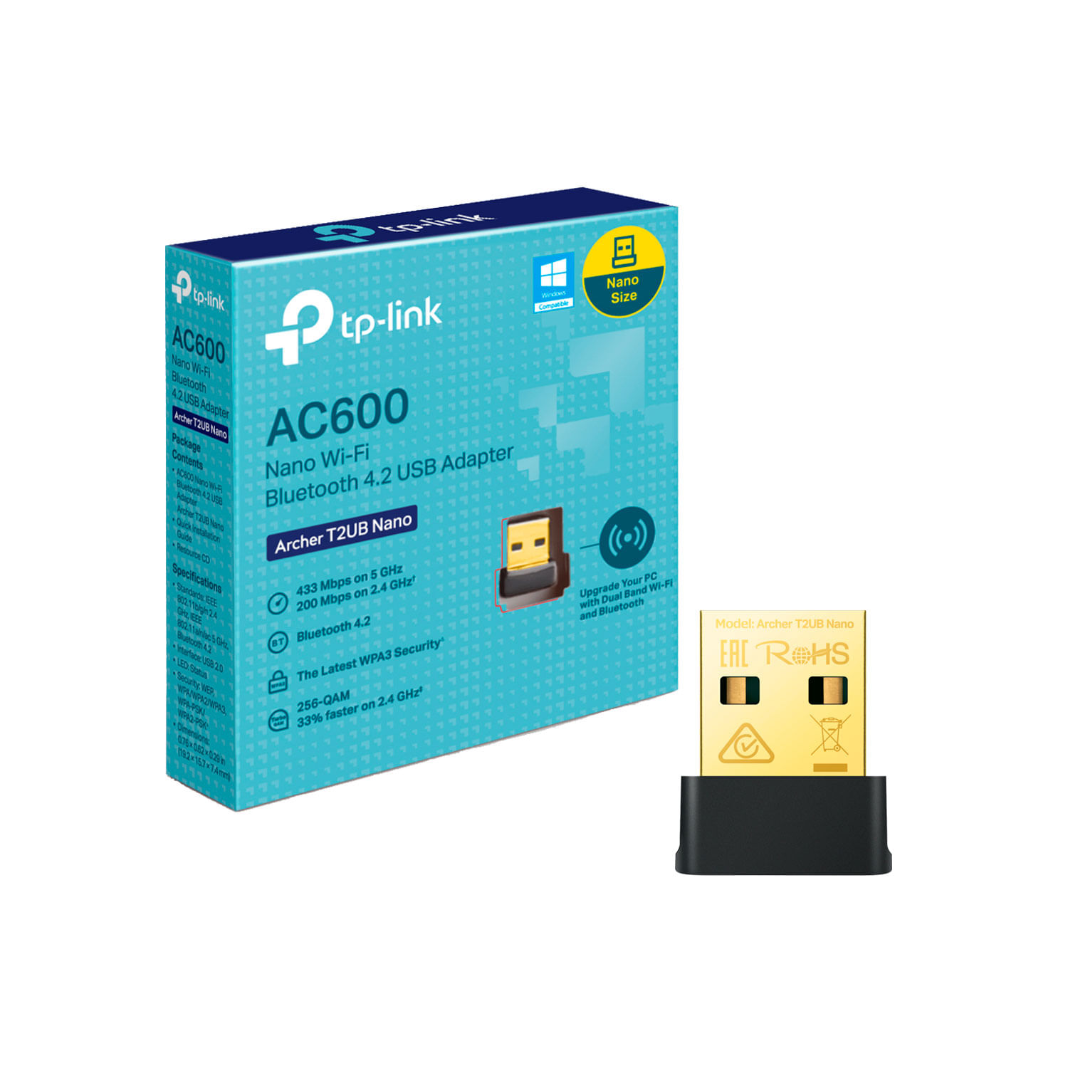 Adaptador USB Wifi Tp Link Archer T2UB Nano Wi Fi 6 AX1800