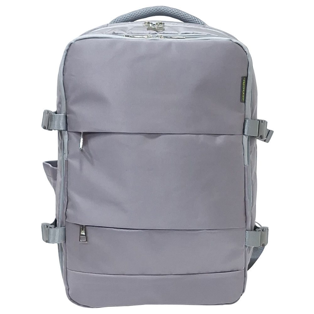 Mochila Viajera Kengar Modelo Travel - Plomo Plata