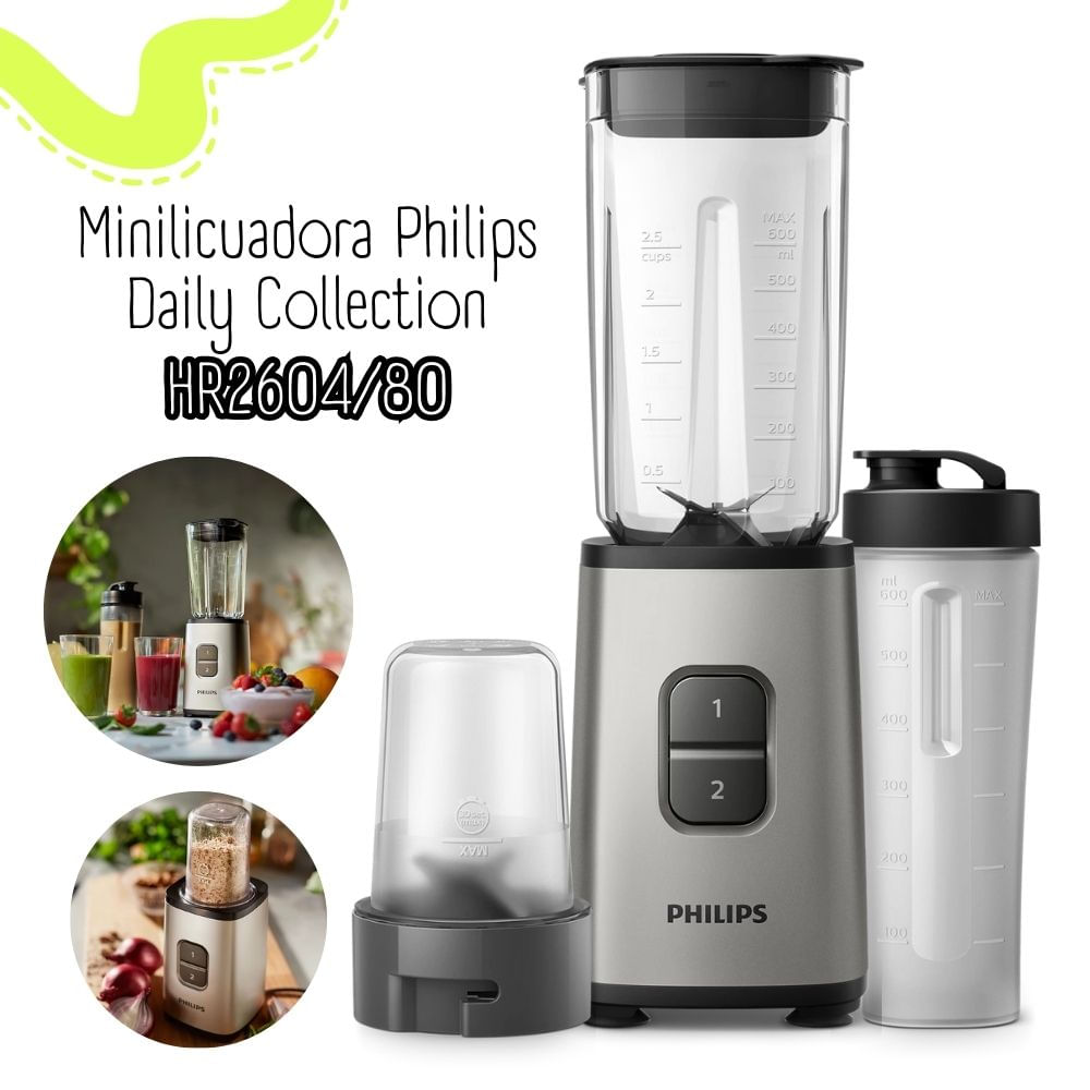 Minilicuadora Philips Daily Collection 350Watts HR2604 Minilicuadora Philips Daily Collection 350Watts HR2604