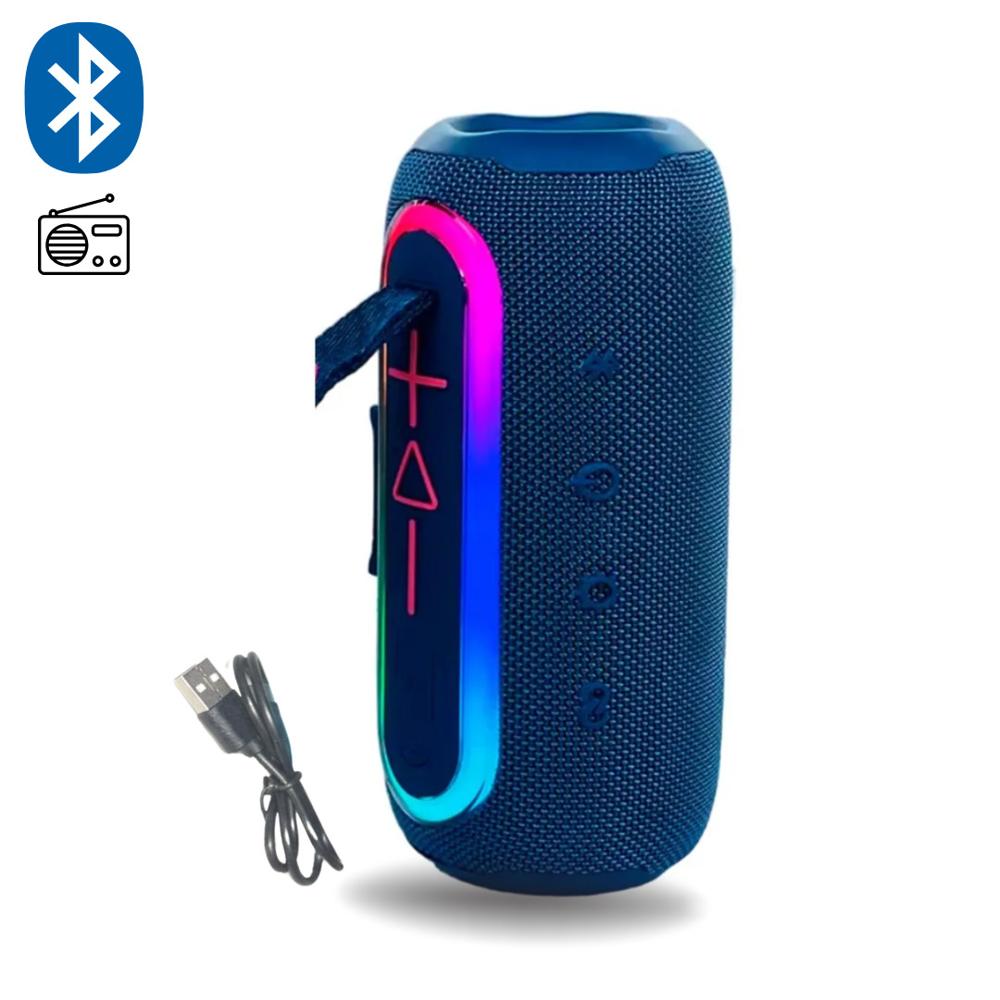 Parlante Bluetooth Inalámbrico Kimiso Portátil Altavoz Azul Entrada Type C Micro SD y más