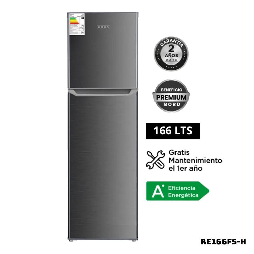 REFRIGERADORA BORD 166 L TOP FREEZER PLATEADO - RE166FS-H