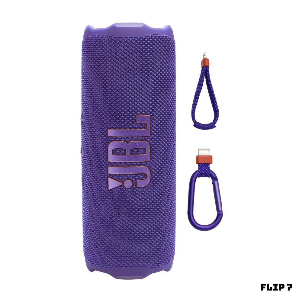 Parlante Bluetooth Portátil JBL Flip 7 morado con AI Sound Boost