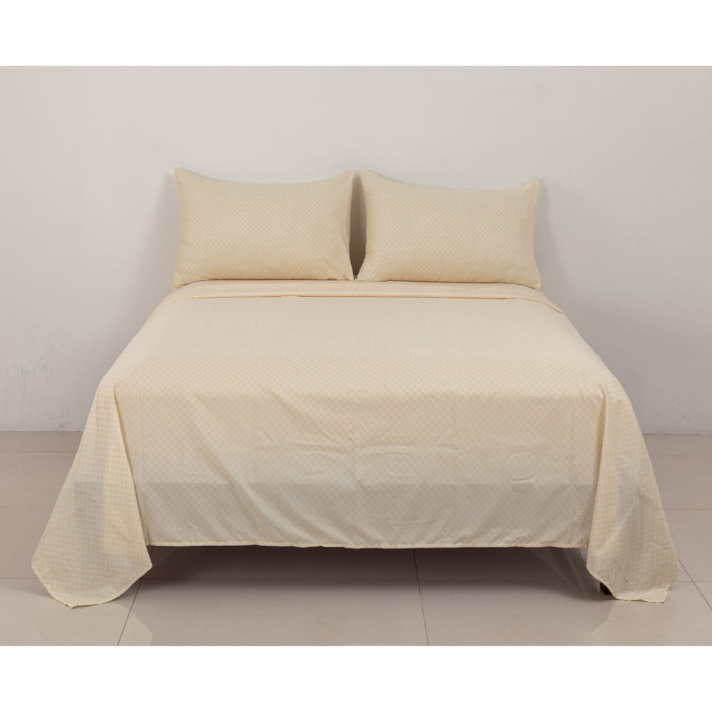 Sabana OI26 100% Micro Print Espiga 2 Plazas