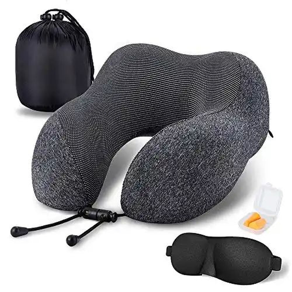 Kit de cojín almohada de viaje de espuma viscoelástica
