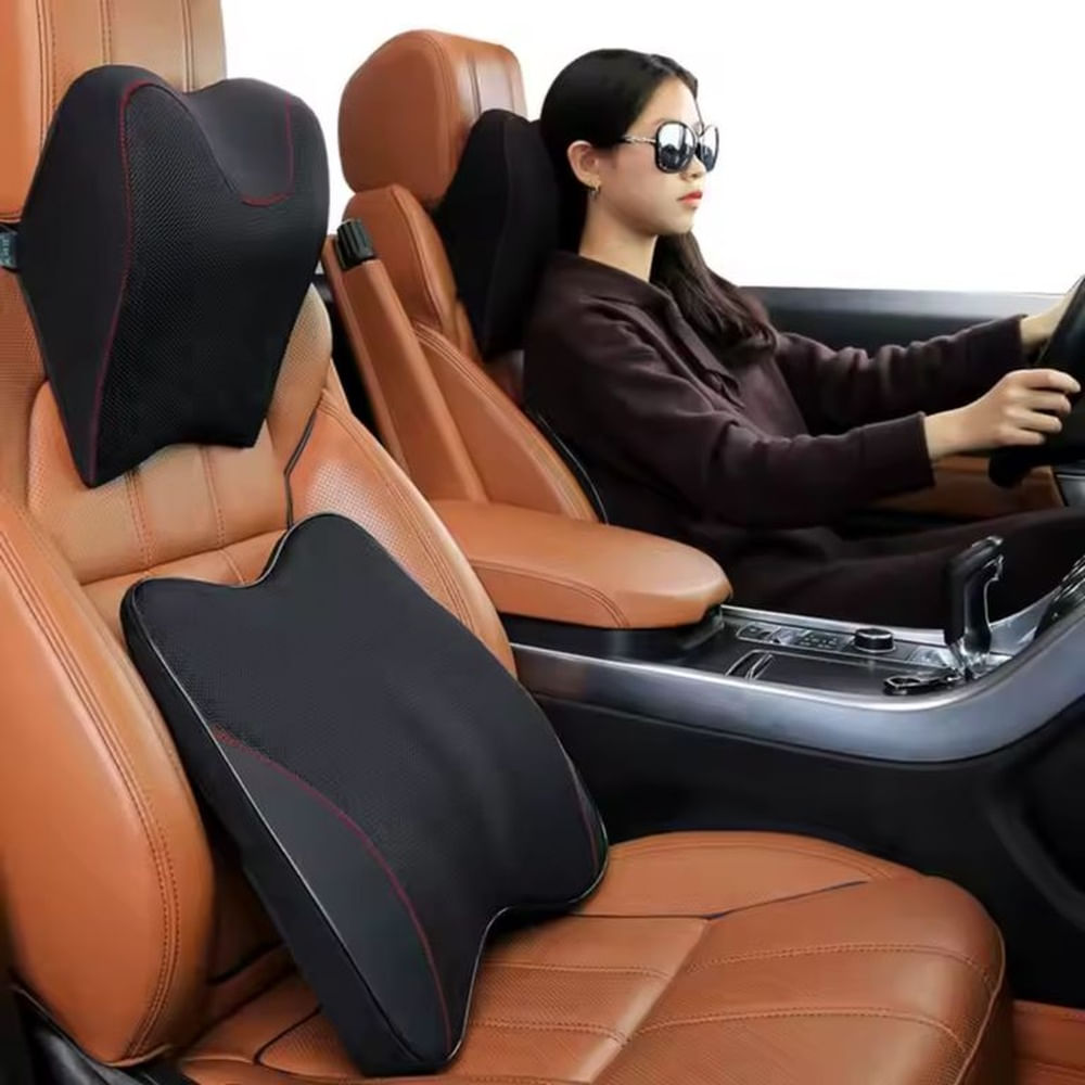 Reposacabezas cojín lumbar ergonómico de lujo auto camioneta
