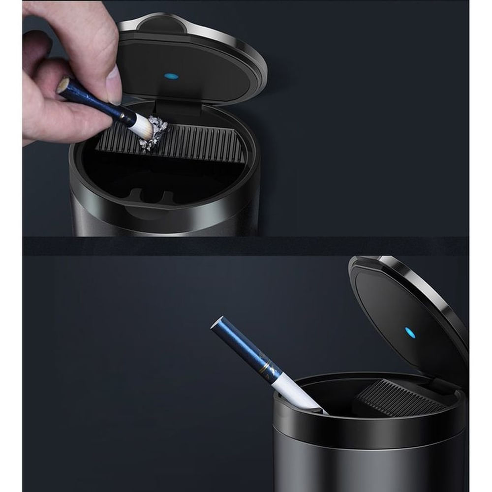 Cenicero de lujo luz led aleación de aluminio auto camioneta