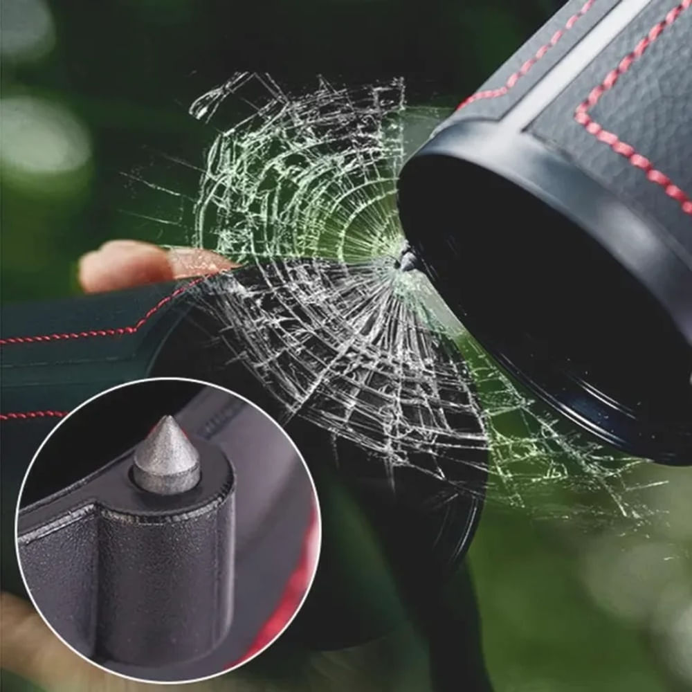 Martillo Emergencia Corta Cinturon Rompe Ventana Vidrio Luna