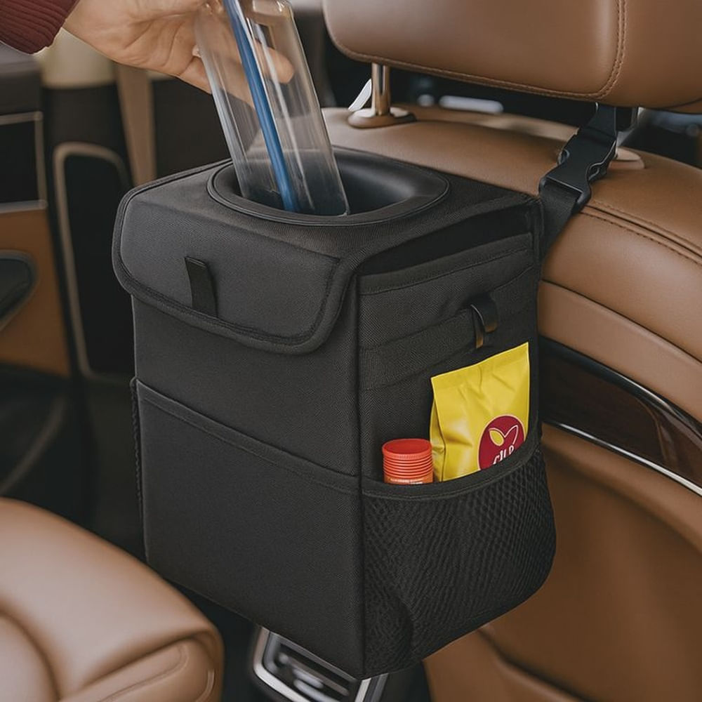 Tacho basura organizador impermeable multiuso auto camioneta