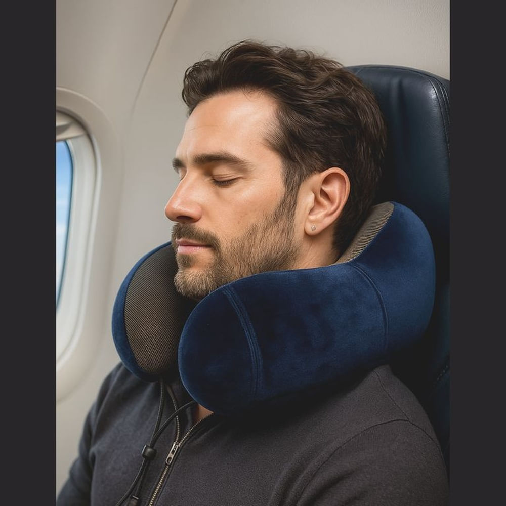 Kit Cojín Ergonómico Cervical PREMIUM De Viaje Dolor Cuello