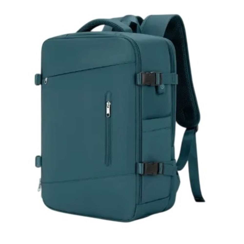 Mochila Viajera para Cabina Compartimiento Laptop Verde Dark