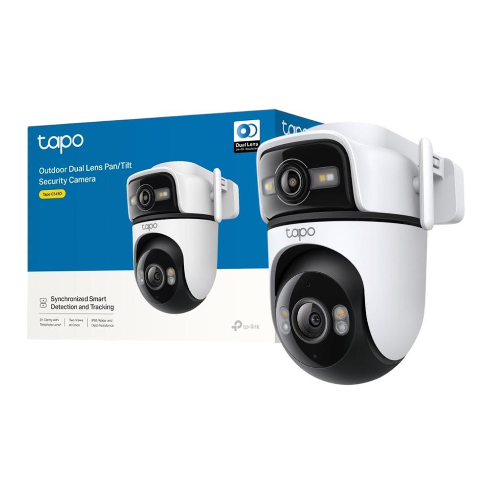 Cámara Seguridad Tapo C545D 2K 3MP Doble lente Detección IA Vehículos Audio Bidireccional