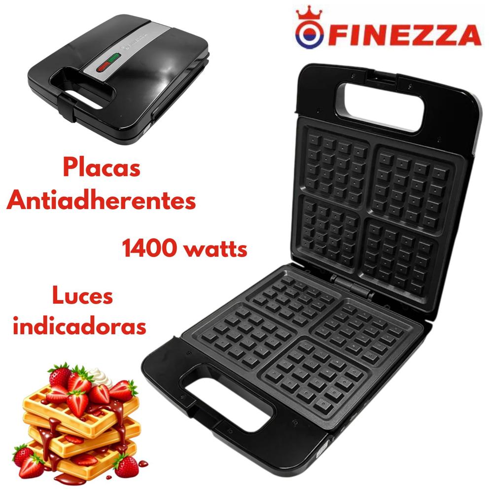 Waflera Finezza FZ- 827WF4  4 piezas Antiadherente Luces indicadoras