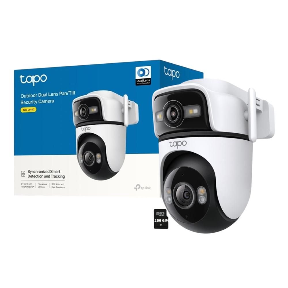 Cámara Seguridad Tapo C545D 2K 3MP Doble lente Detección IA Vehículos Audio Bidireccional 256GB