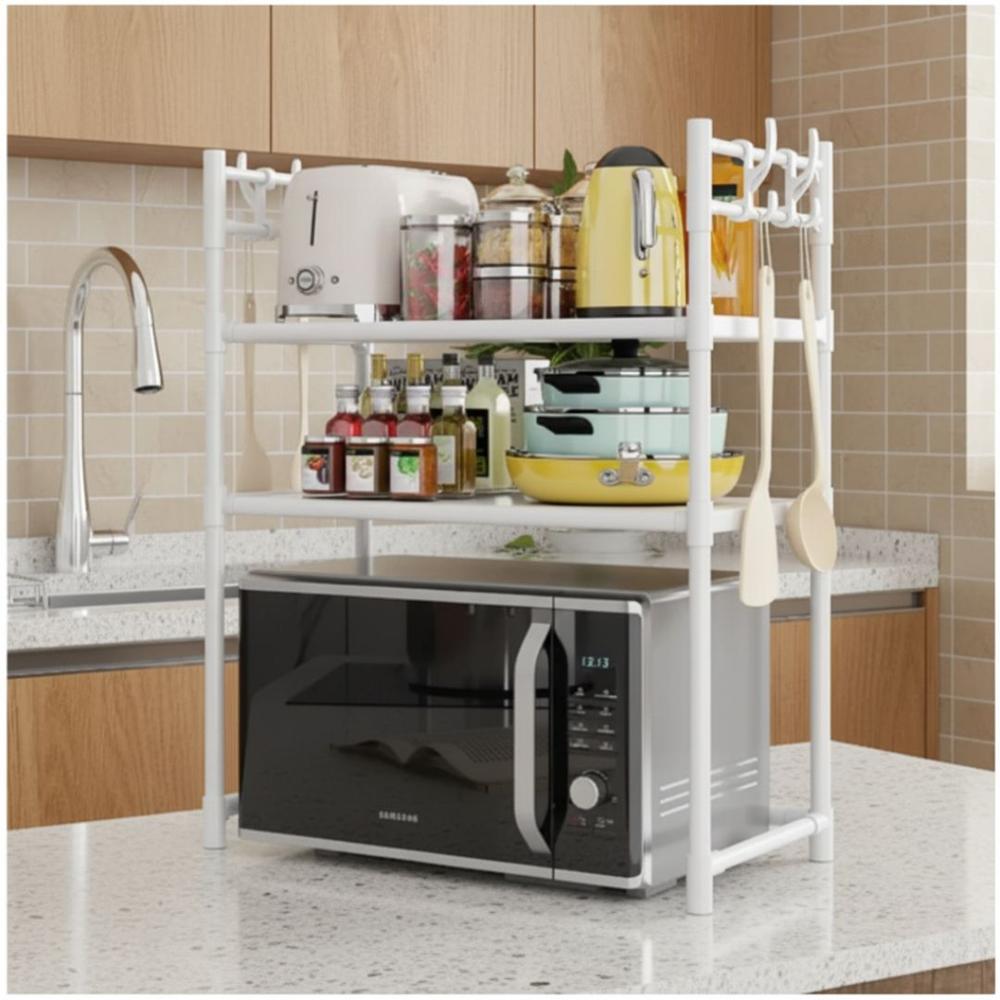 Estante Organizador de Microondas Multiusos de 3 Niveles 78x60x36cm Blanco