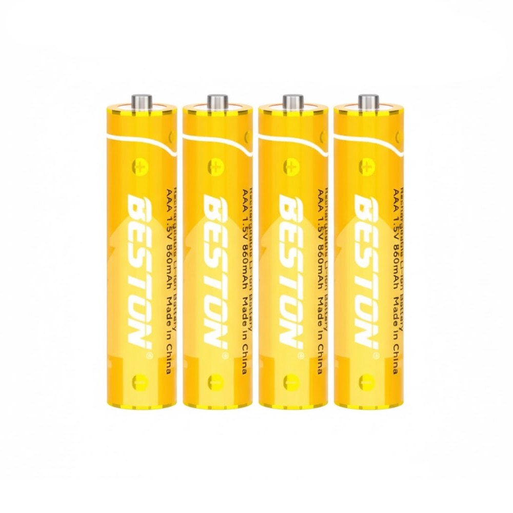 4 Baterias de Litio Recargable AAA Pila 1.5V 860mAh BESTON AAA1000