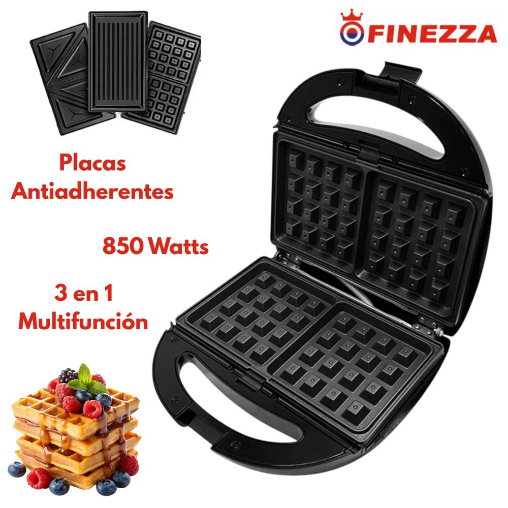 Sandwichera placas intercambiables 3 en 1 Finezza FZ - 823W3 850 Watts