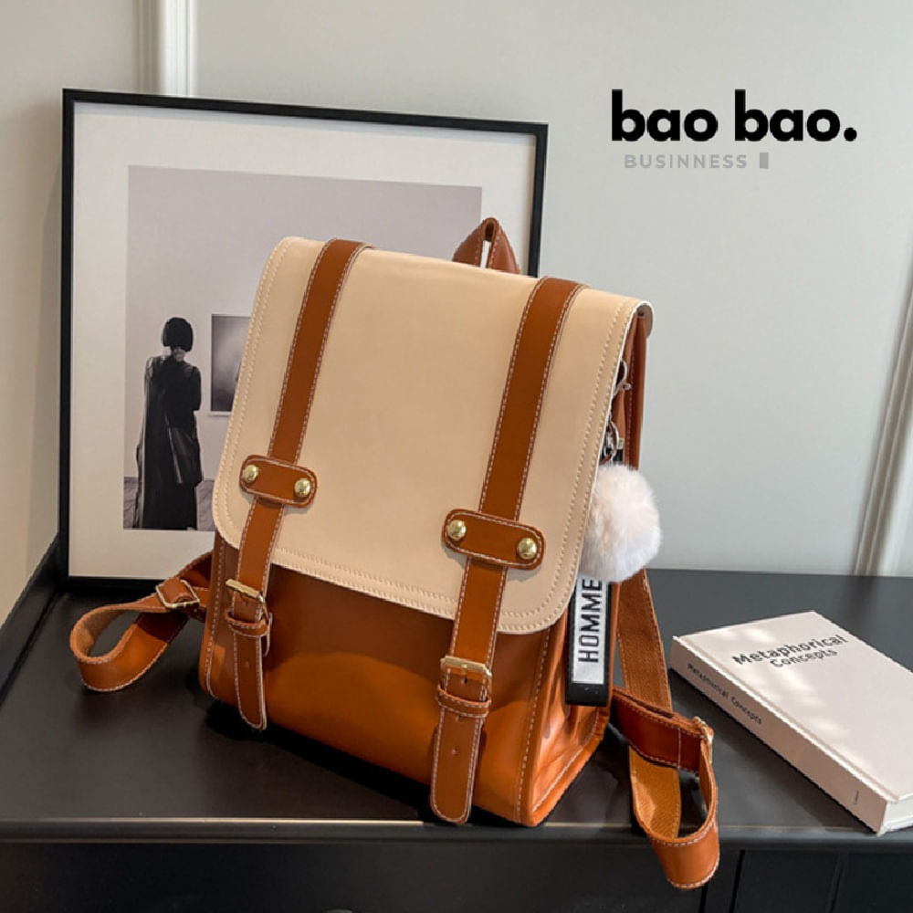 MOCHILA DE CUERO MODA JUVENIL ESTILO MERLINA