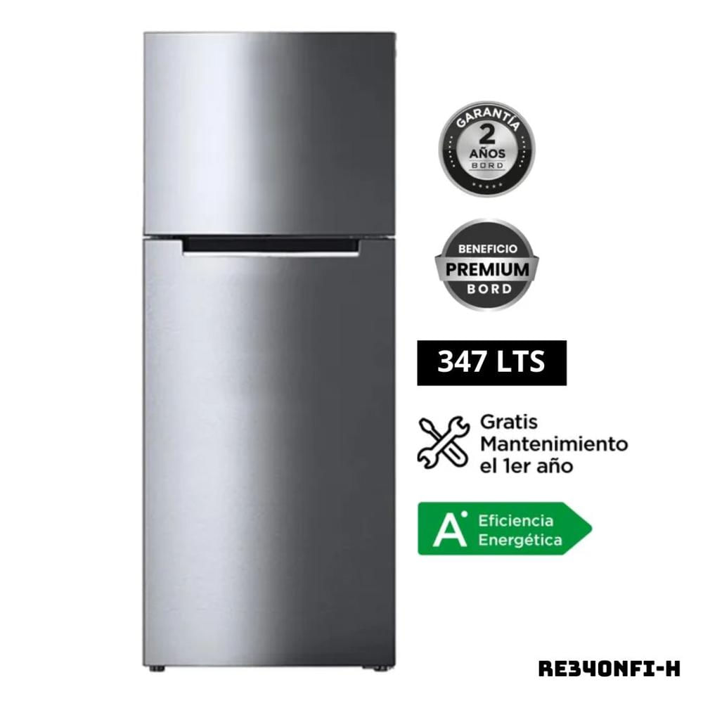 REFRIGERADORA BORD 347 L TOP FREEZER PLATEADO - RE340NFI-H