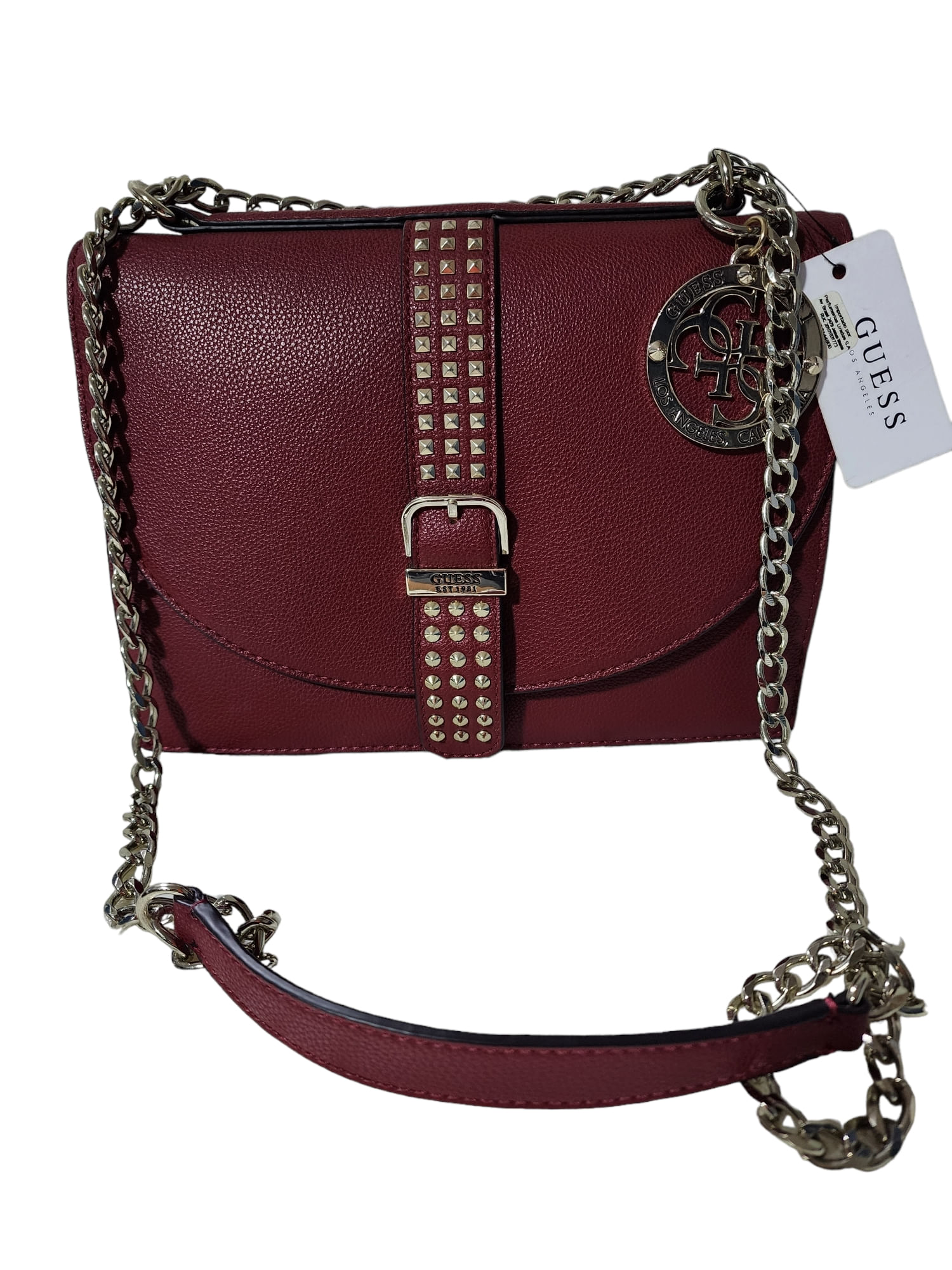 Crossbody Handbag Guess Womens Eileen Mini Crimson Convertible