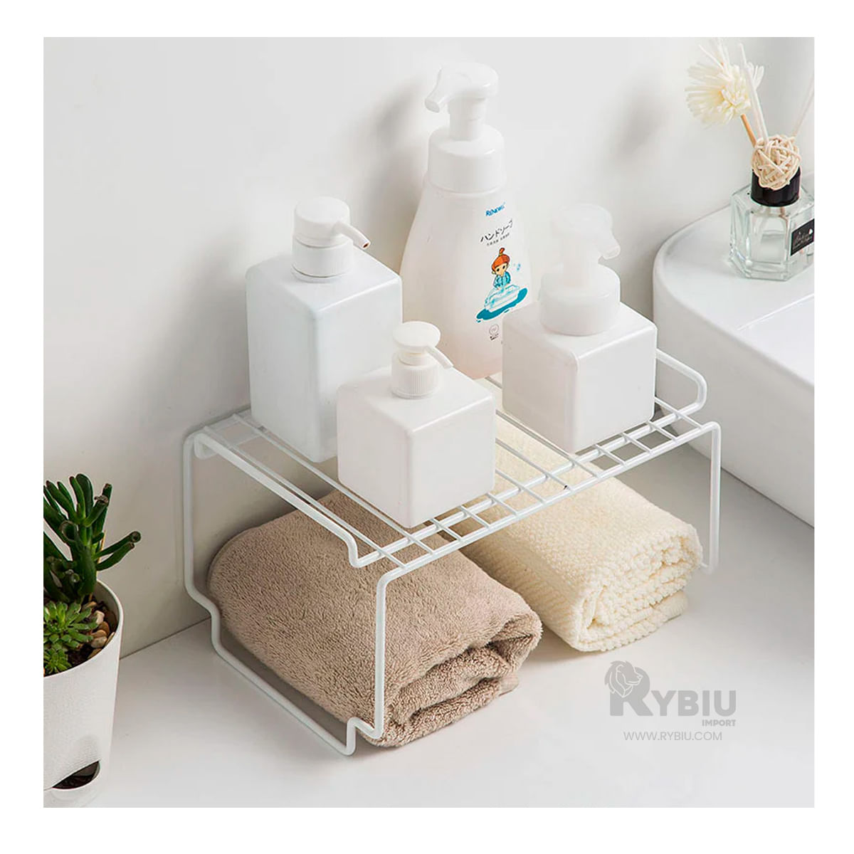 Estante Resistente al Oxido en Tono Blanco Y+Papel de Regalo