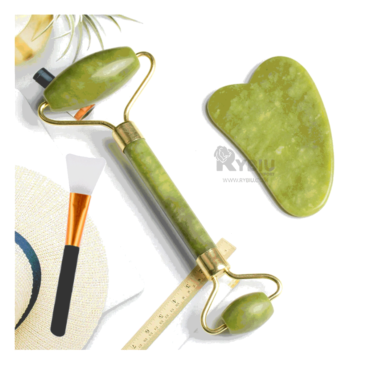 Masajeador Kit de 3 para Cara en Tono Verde Y+Agendita