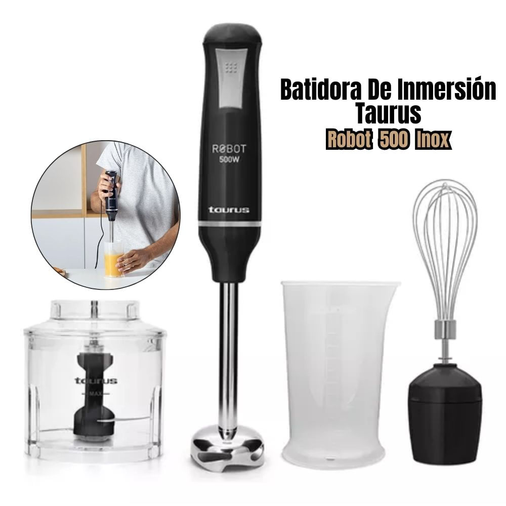 BATIDORA DE INMERSION TAURUS ROBOT 500 PLUS INOX